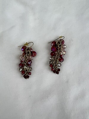 #ad Crystal Red Earrings $4.99