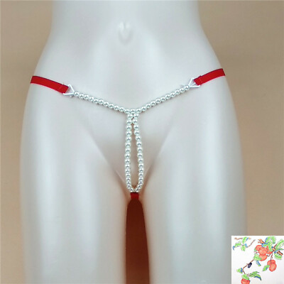 #ad Women Sexy Lingerie Stretch Pearl G string Thongs Knickers T back Underwear $3.32