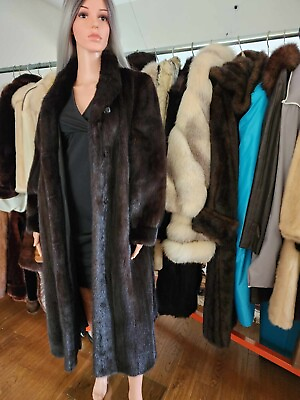 #ad Fur Center Full Length Fur Coat: Length 47in Shoulder 18in Sleeve 24in $500.00