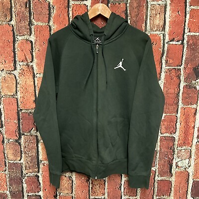#ad Jordan Flight Hoodie Green Mens Zip Up XL $24.99