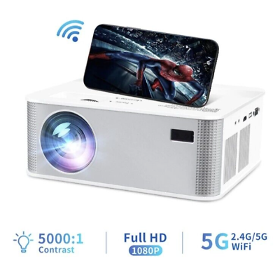 #ad LED Projector S8 FULL HD WIFI 1080P 5G Bluetooth Support 4K Upgraded 4000 Lumens $59.99
