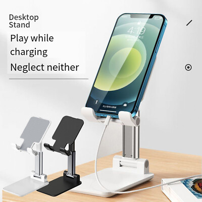 #ad Portable Mobile Phone Stand Desktop Holder Table Desk Mount For iPhone iPad Tab. GBP 4.98