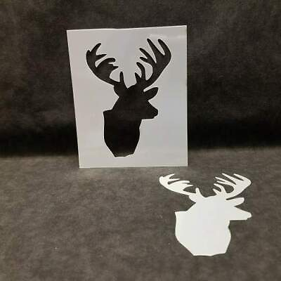 #ad STENCIL Deer Heads Airbrush Mylar Reusable Durable L128Made USA 923 $12.95