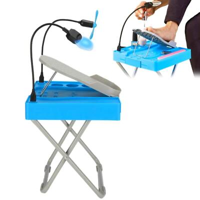 #ad Pedicure Foot Rest Kit with Magnifier Non Slip Adjustable Stand $28.59
