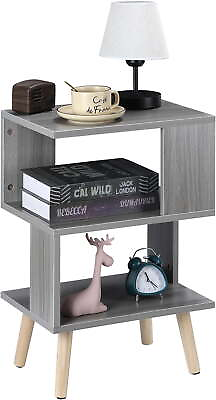 #ad Nightstand Open Side Table gray $27.54