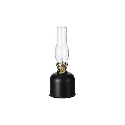 #ad Black Metal Glass Kerosene Lamp Clear Small Oil Lamp for Indoor Use Home Deco... $29.03