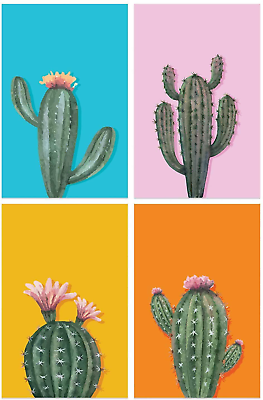 #ad Cactus Posters Set of 4 Wall Art Print Cacti Nursery 36 X 60 Inches $159.99