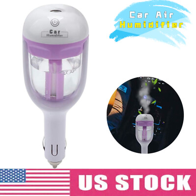 #ad Mini Car Air Humidifier Diffuser Essential Oil Ultrasonic Aroma Mist Purifier $6.99