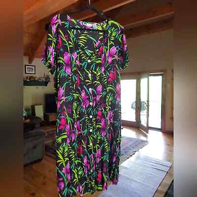 #ad Vintage floral colorful dress $62.00