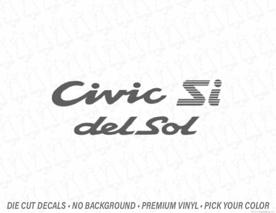 #ad Civic Si Del Sol JDM Rear Hatch Trunk Decal for EG EK Civic CRX Sticker USDM B16 $9.95