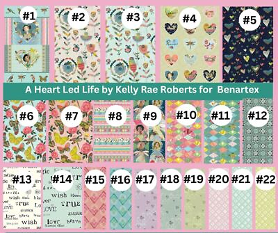#ad A Heart Led Life Kelly Rae Roberts Benartex Floral Butterflies By the Half Yard $4.75