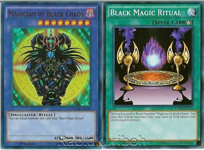 #ad Yugioh Magician of Black Chaos Ultra Rare Black Magic Ritual Set $5.95