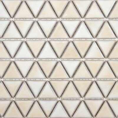 #ad Light Beige Triangle Porcelain Mosaic Tile $16.95