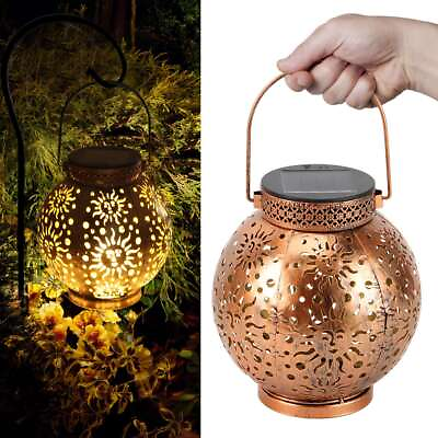 #ad Solar Lantern Hanging LED Light Outdoor Patio Garden Lamp Decor Waterproof $12.69