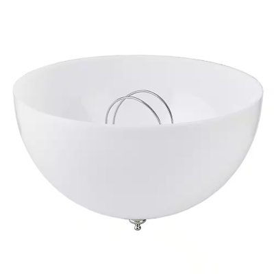 #ad 8quot; White Acrylic Dome Clip On Flushmount Lamp Shade for Bulb Only Light Fixtures $22.90