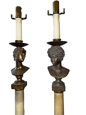 #ad Exquisite Pair of Fine Art Lamps Out of Miami Florida $250.00