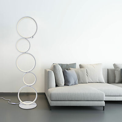 #ad Modern 5 Ring Floor Lamp LED Corner Standing Light Night Light Living Room Decor $82.65