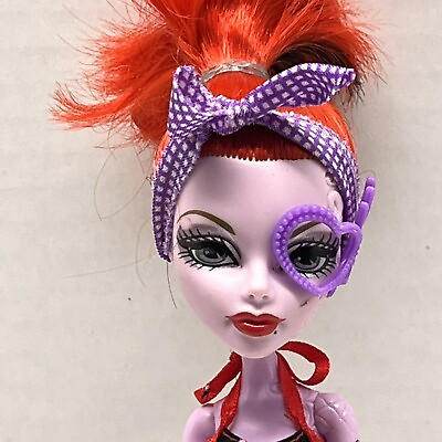 #ad Monster High Doll Operetta Purple Heart Glasses Head Ribbon Shoes Dice Suit $19.99