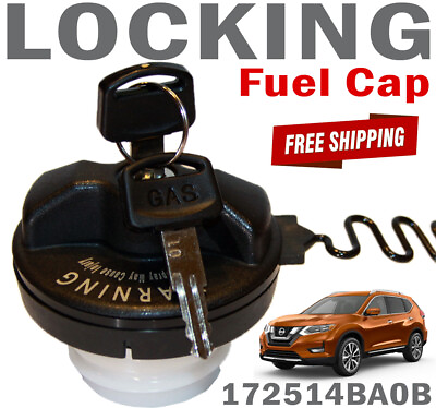 #ad LOCKING Gas Filler Top Fuel Tank Cap With Keys For INFINITI NISSAN 172514BA0B $29.99
