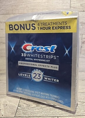 #ad CREST 3D White Professional Effects PLUS Levels 23 Whiter 48 Strips Exp 04 25 $32.99