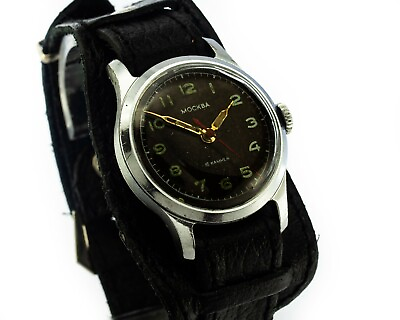 #ad Moscow Soviet Vintage Mechanical Wristwatch Watch Antique USSR 1mchz $55.00