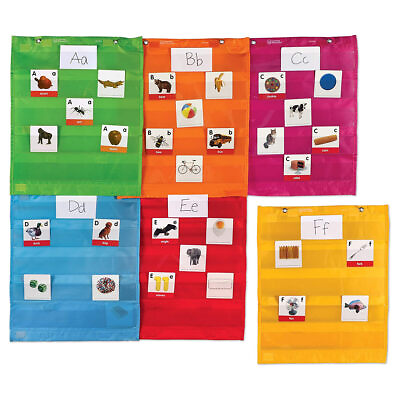 #ad Learning Resources LER2386 Magnetic Pocket Chart Squares All Grades Set of 6 $66.98