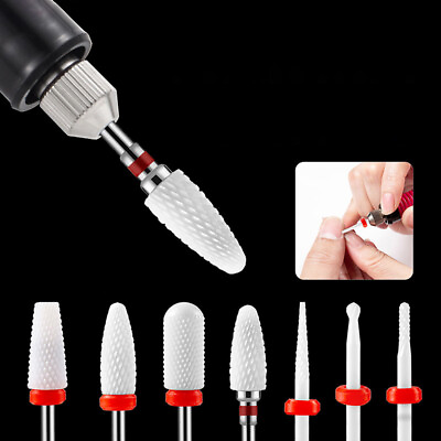 #ad 1PC Ceramic Tungsten Nail Drill Bits File for Electric Manicure Machine T $6.52