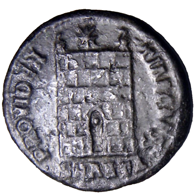 #ad SCARCE w MUCH SILVERING Constantine II Campgate SMANTA Roman Coin w COA $53.95