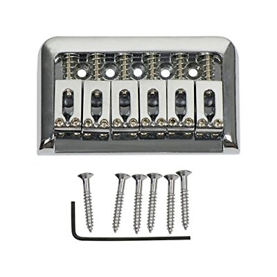 #ad 6 Strings Electric Guitar Bridge Saddle Hard Tail Tailpiece Top Loading with ... $32.08