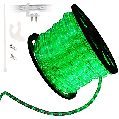 #ad Green LED Rope Lights 10#x27; 25 50 100 150ft Indoor Outdoor Waterproof Christmas $83.95