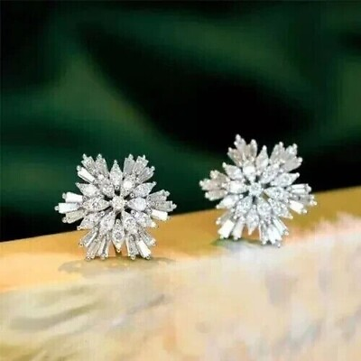 #ad 2.50 Ct Round Cut Lab Created Diamond Stud Earrings 14K White Gold Plated $129.59