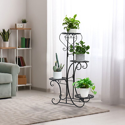 #ad Extra Large Metal Plant Stand Shelf Anti Rust Iron Garden Flower Rack Out Indoor $29.90
