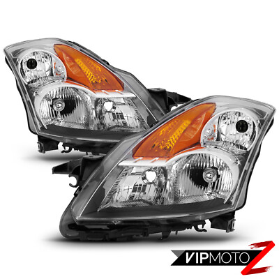 #ad Fit 07 09 Nissan Altima quot;FACTORY STYLEquot; Chrome Headlights Replacement Lamps Pair $152.95