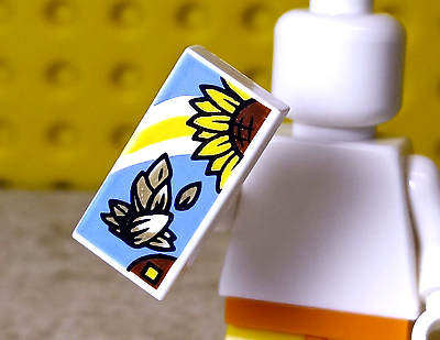 #ad LEGO Sunflower Seed Packet Printed 1x2 Wildflower Garden Friends FREE HANDLE $6.83
