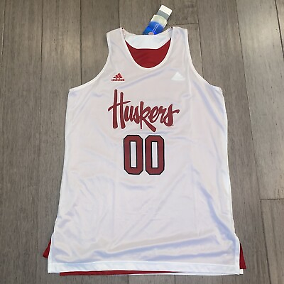 #ad NEW Nebraska Cornhuskers Jersey Basketball Practice Adidas Sample Womens LARGE $29.99