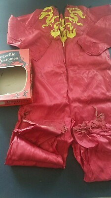 #ad Vintage Collegeville Halloween Devil Small Adult Costume In Box NO MASK $39.99