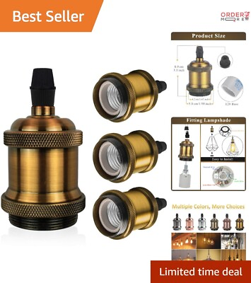 #ad Edison Pendant Light Socket Replacement Vintage Brass Hanging Lamp Holder $28.47