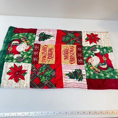 #ad essential home hand towel red 100% cotton rectangle christmas holiday $5.99