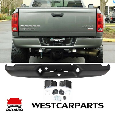 #ad NEW Steel Black Rear Bumper Assembly For 2004 2008 Dodge Ram 1500 2500 3500 $143.09