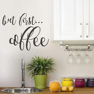 #ad but First Coffee Wall Decal Kitchen Decor Coffee Decor Home Decor Kitchen... $10.99