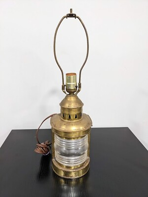#ad Antique Vintage Nautical Lamp Ship Lantern Maritime Marine Upcycled Light $89.50