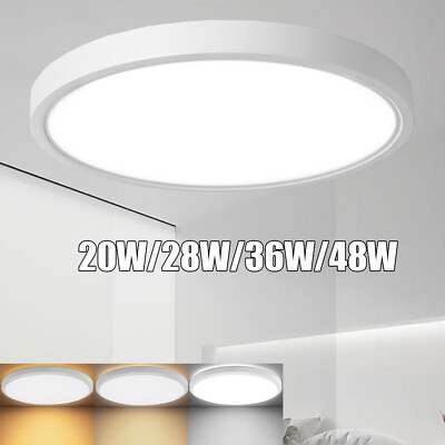 #ad LED Ceiling Down Light Ultra Thin Flush Mount Kitchen Lamp Home Fixture Dimmable $27.99