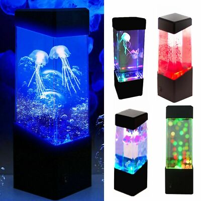 #ad Jellyfish Aquarium LED Multicolor Lighting Fish Tank Mood Lamp Night Light USB $11.69