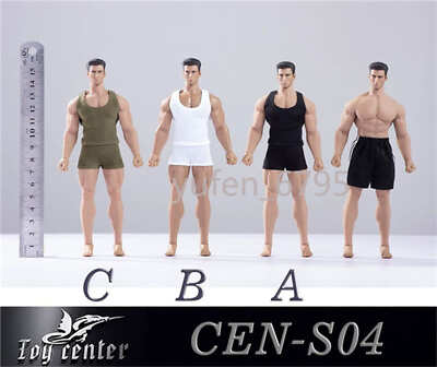 #ad 1 12 Tank Top Boxer Set 6quot; TBLeague TM01 TM02 Male Figures Soldier Doll Clothing $41.39