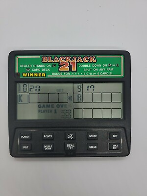 #ad Vintage Handheld Electronic Card Games Blackjack 21 Radioshack $16.31