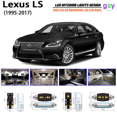 #ad LED White Interior Light Kit Bulbs For Lexus LS400 LS430 LS460 1995 2017 Package $26.88