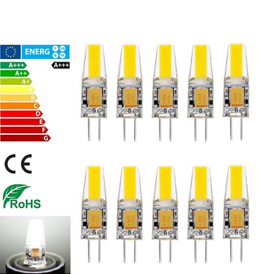 #ad 10 x G4 LED bulbs 6W COB AC DC12V Cool white lights Capsule replacement lamps $10.44
