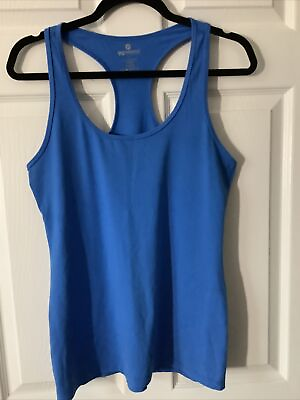 #ad womens 90 Degree blue Workout tank top sz large chest 34” Length 25.5” $5.00