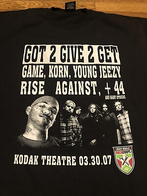 #ad Vintage Zeep XXL Korn Game Rise Against Young Jeezy Rap Tee T shirt 2007 Rare $150.00
