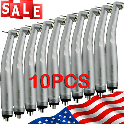 #ad 10PCS Hot Sale Round Dot Style Dental High Speed Handpiece Push Button 4 Hole $128.99